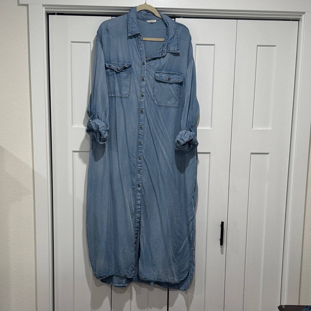 Denim Blue Midi Dress